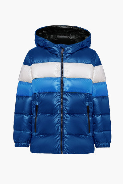 ADD Down Boys Racer Jacket - Blue