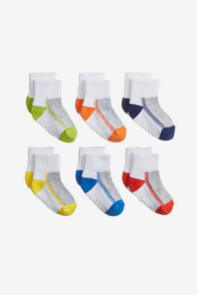 Jefferies Socks Baby Boy No-Slip Socks 6-Pack - Multi