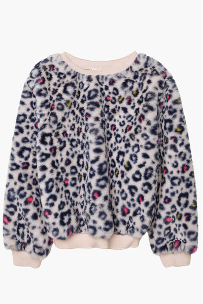 Billieblush Cheetah Print Girls Sweatshirt