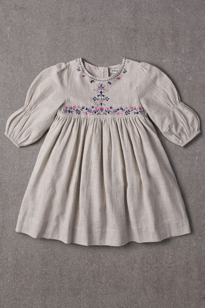 Nellystella Clover Dress - Oatmeal