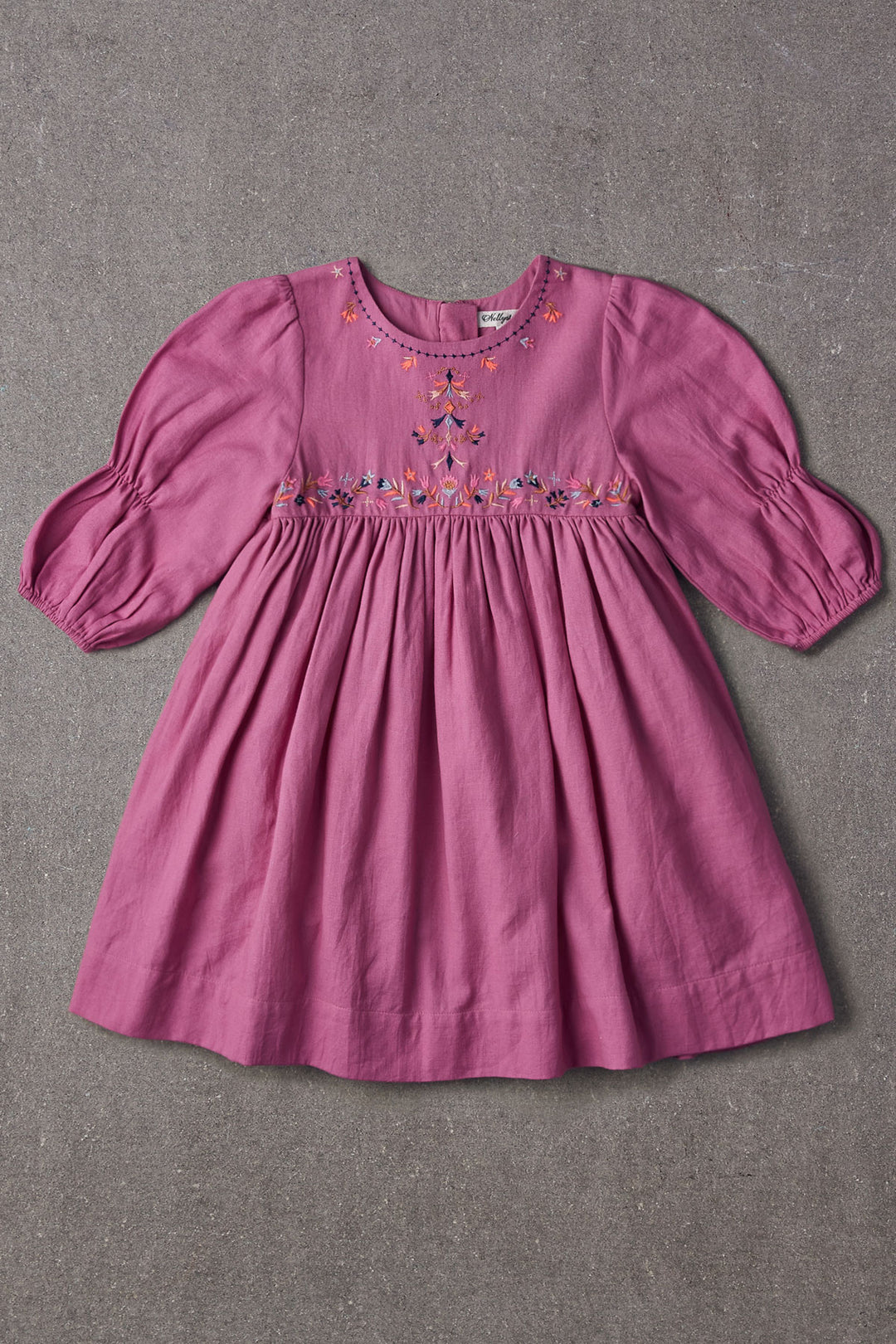 Nellystella Clover Baby Girls Dress - Radiant Orchid  Mini Ruby