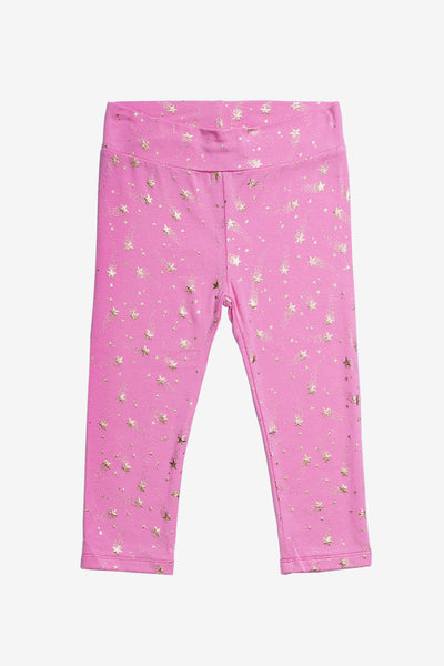 FKELYI Glitter Pink Star Kids Leggings Casual Party Girls Active