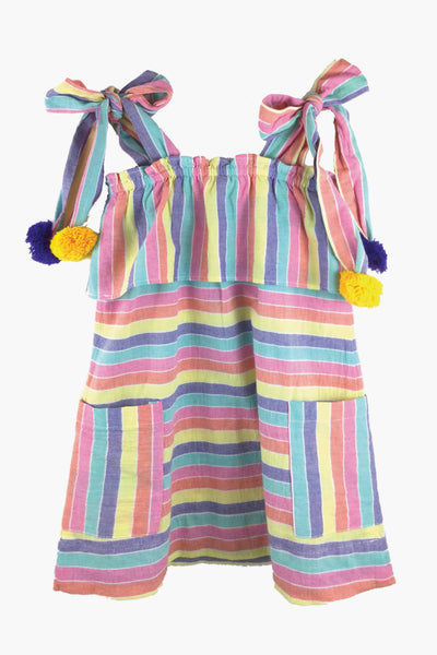 Peas and Queues Frannie Rainbow Girls Dress