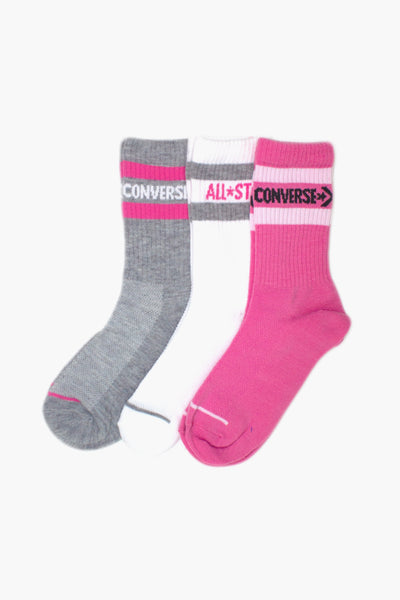 Converse Crew Girls Socks 3-Pack