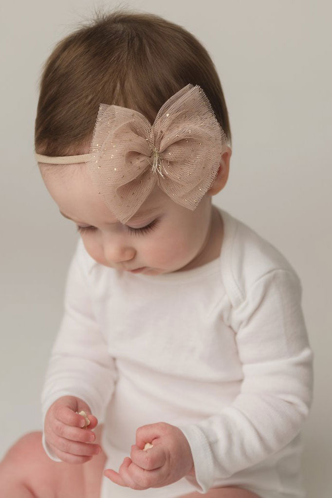 Oh Baby! Glinda Bow Headband  - Champagne