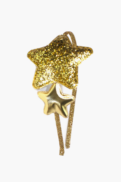 Ooahooah Gold Glitter Double Star Girls Headband