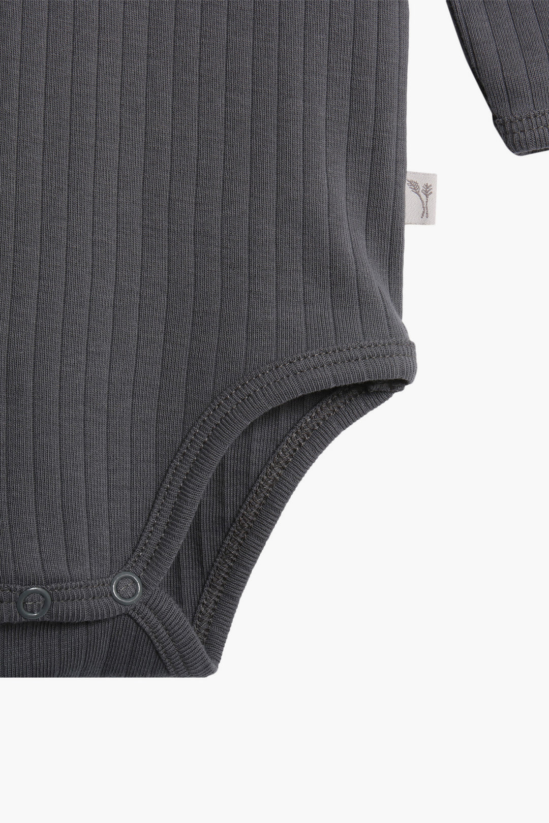 Wheat Edgeband Baby Boy Onesie - Grey