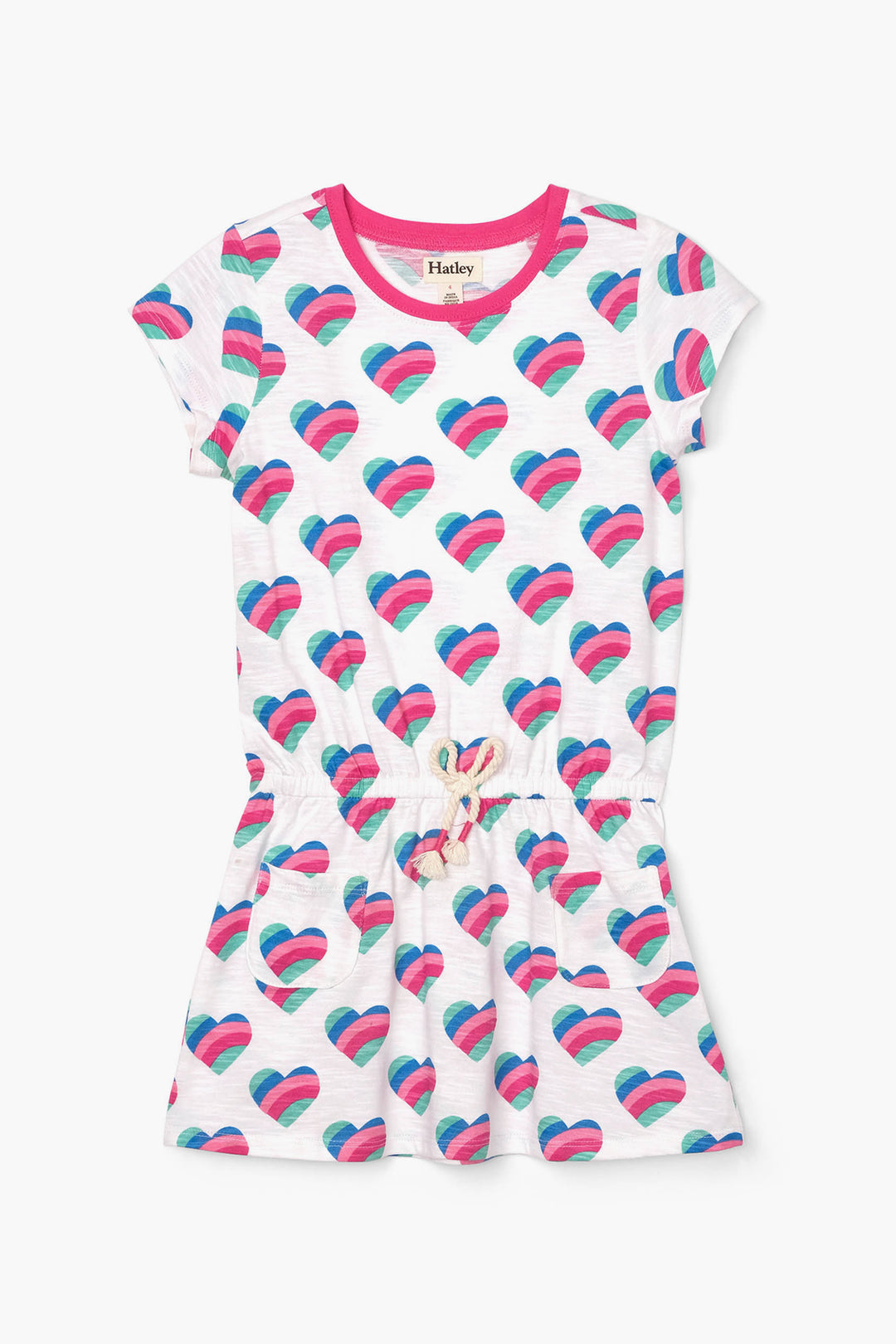 Hatley Rainbow Hearts Girls Dress