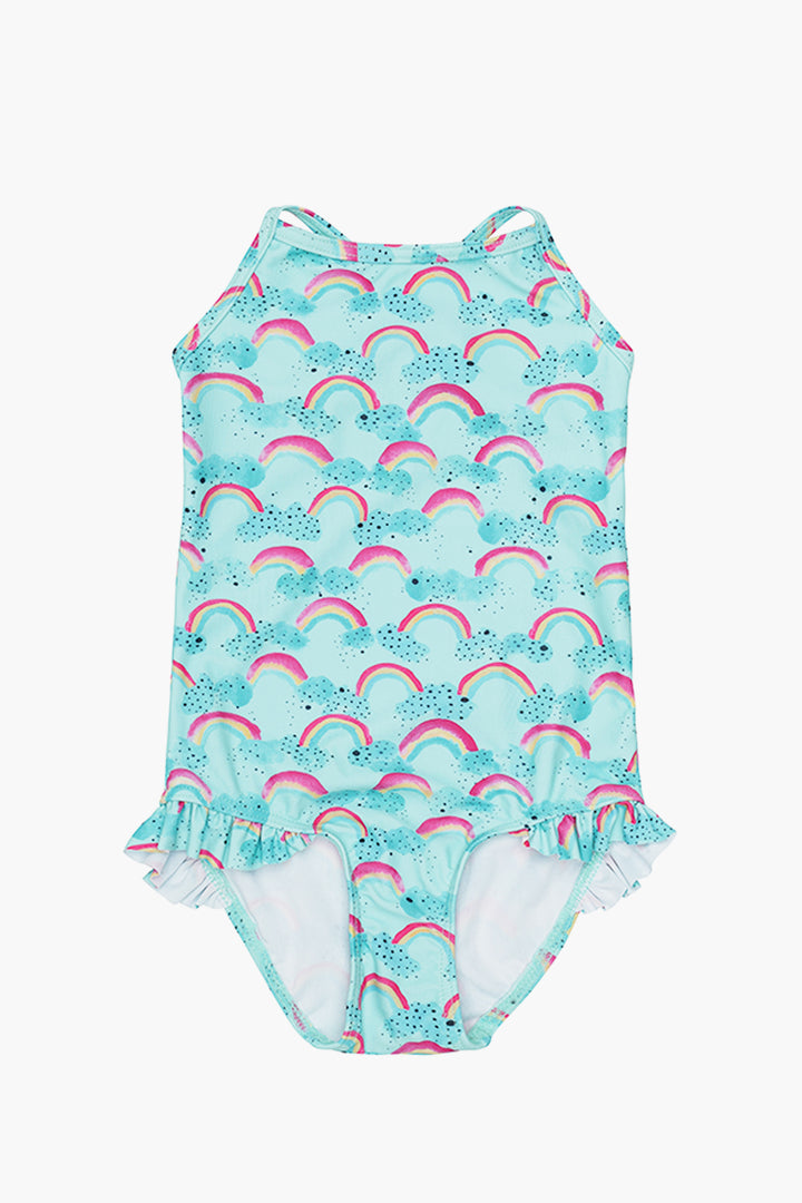 Kids Swimsuit Soft Gallery Ida Swimsuit - Blue Rainbow