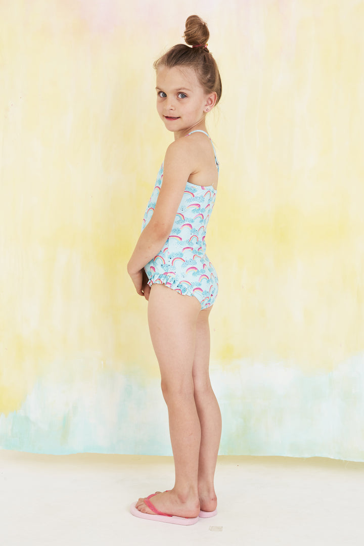 Kids Swimsuit Soft Gallery Ida Swimsuit - Blue Rainbow