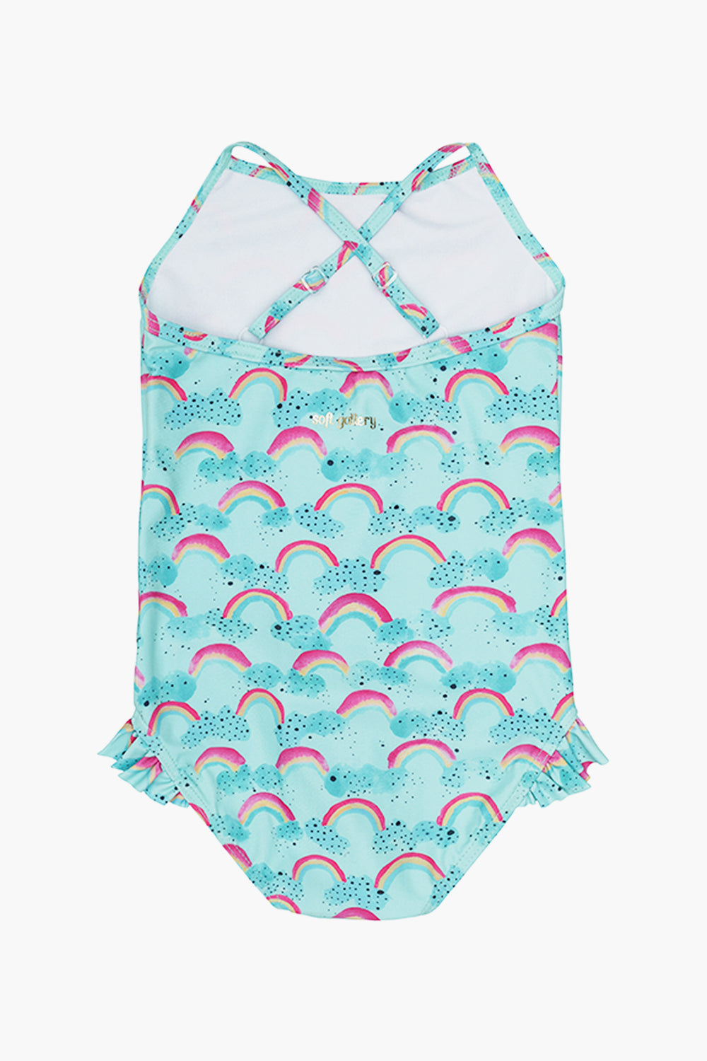 Kids Swimsuit Soft Gallery Ida Swimsuit - Blue Rainbow