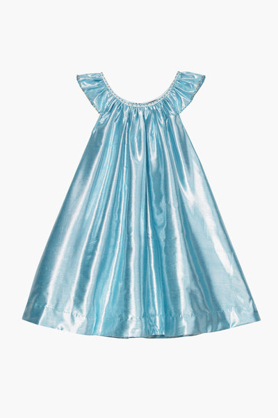 Velveteen Isabella Party Dress - Aqua