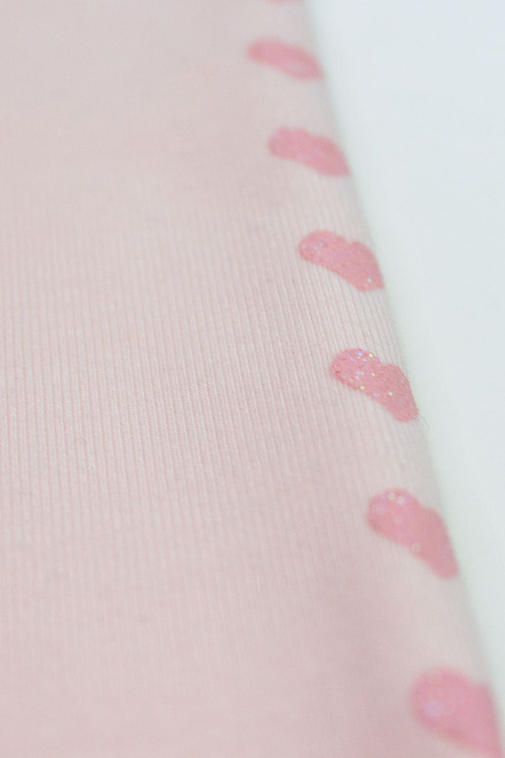 Billieblush Glitter Jersey Girls Leggings - Pale Rose