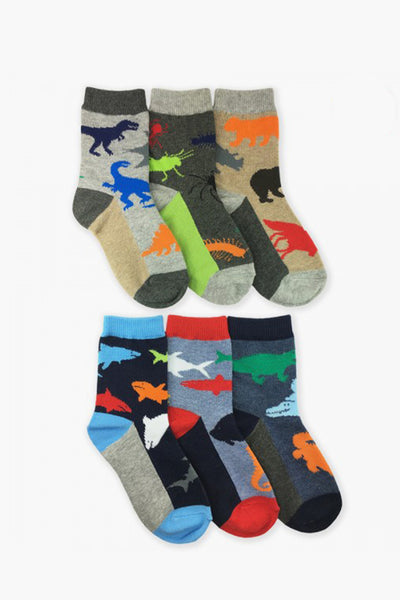 Jefferies Socks Land and Sea Boys Socks 6-Pack