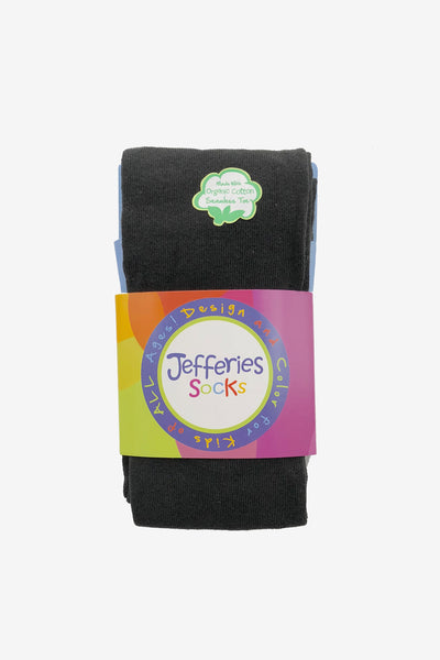 Jefferies Socks Seamless Organic Cotton Tights - Black
