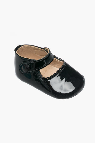 Baby Shoes Elephantito Mary Jane - Black Patent