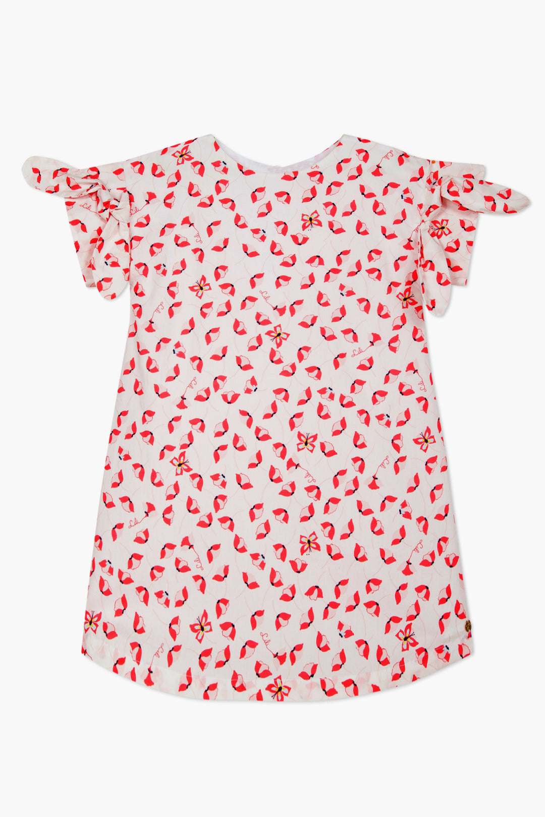 lili gaufrette pink dress Lili Gaufrette - Girls Pale Pink Knitted Cotton Dress with Bow