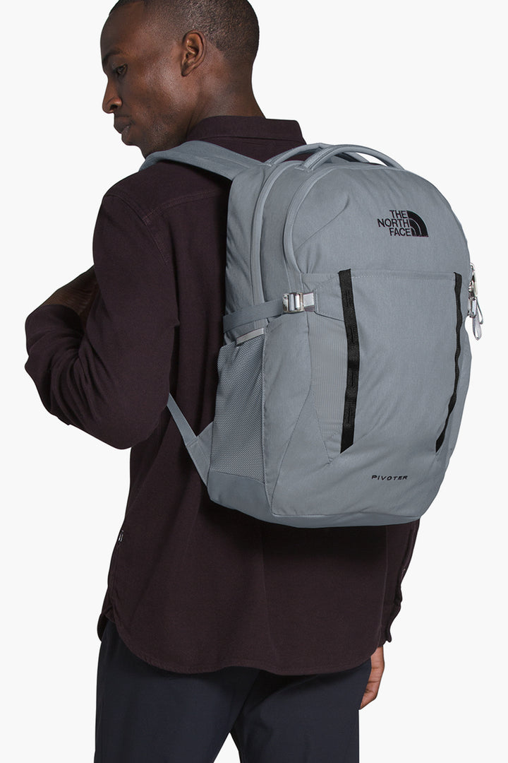 The North Face Pivoter Backpack, Mid Grey Dark Heather/TNF Black