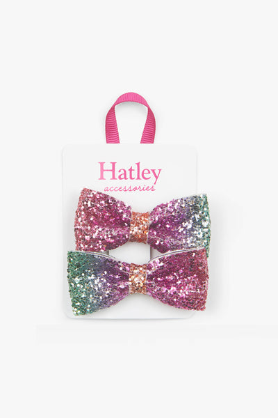 Hatley Prismatic Bows Glitter Hair Clips