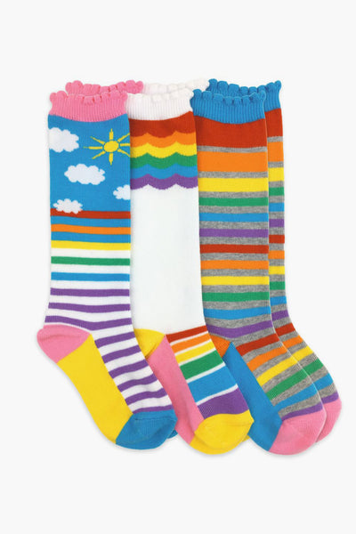 Jefferies Socks Rainbow Girls Socks 3-Pack