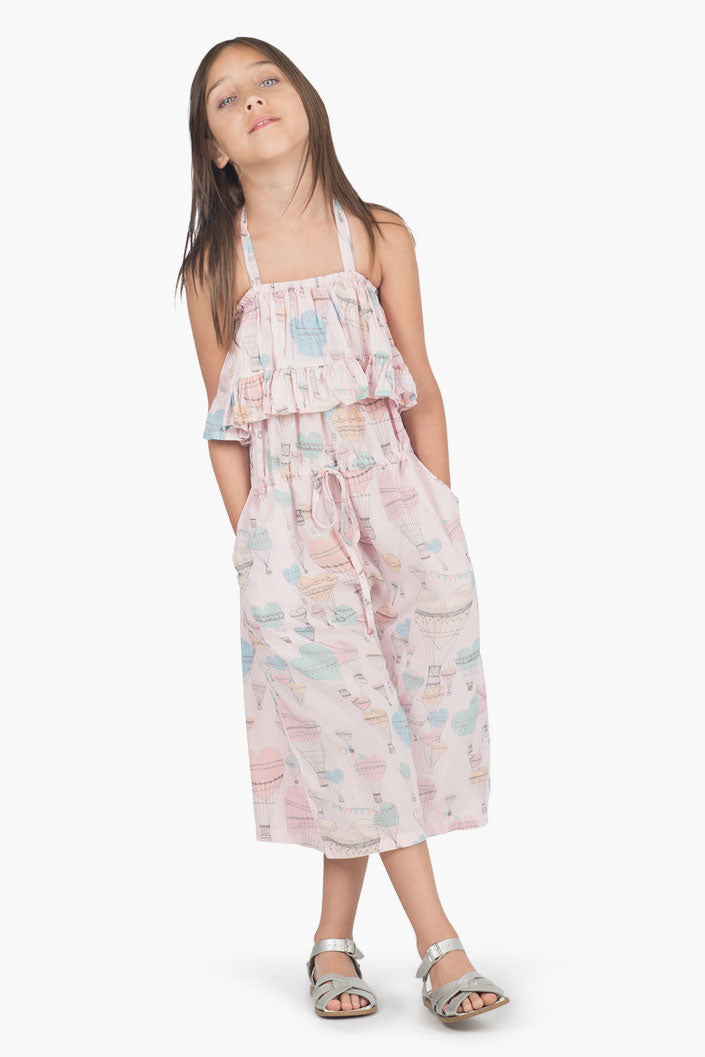 Paper Wings Heart Balloons Romper