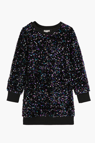 Girls Dress Habitual Kids Sequin Sweatshirt  - Black