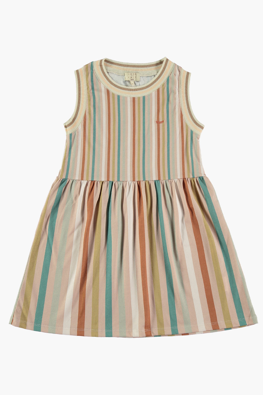 knee length dresses for ladies The Poet Dress in Sea Striped Linen Sea Striped Linen / 2024SP265 SSL / 1 main image 0
