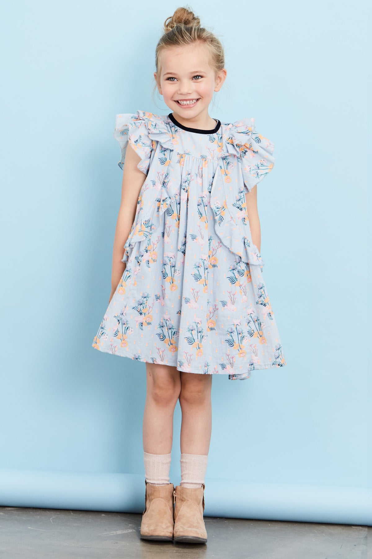 Velveteen Tess Girls Dress (Size 3 left) – Mini Ruby