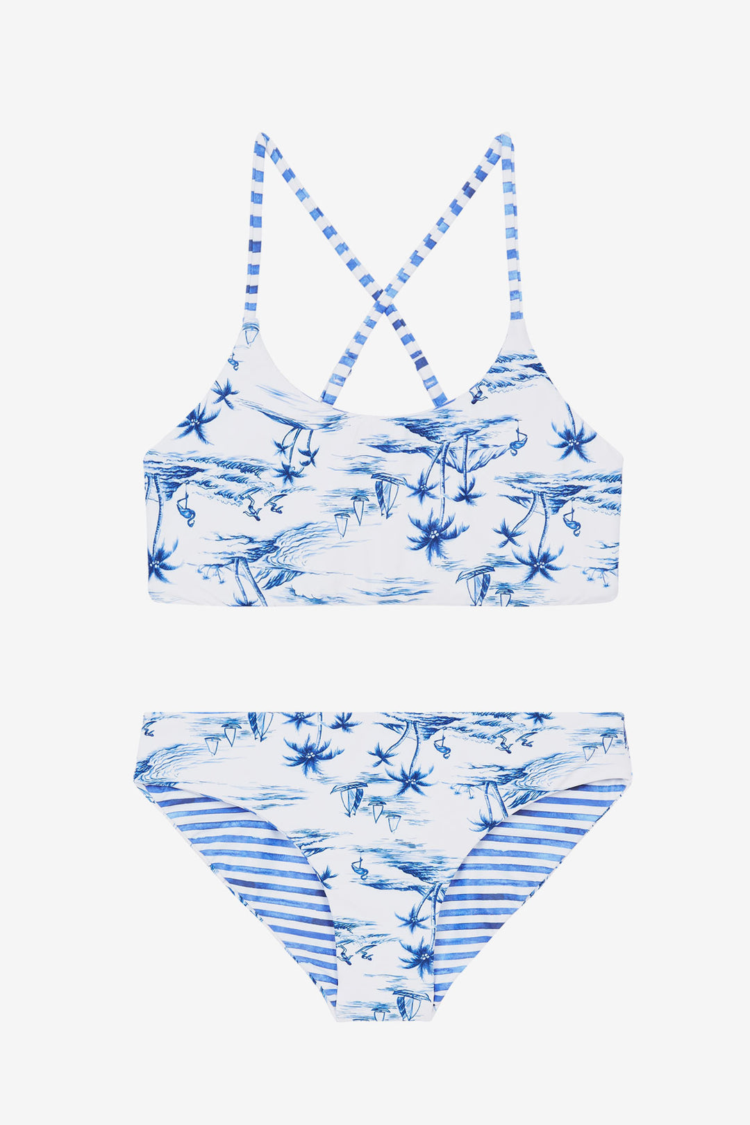 希少 絶版品 リヤドロ Verano In Fantil Summer Cascadian Flower Bikini Top Dark Red Online | Zimmermann