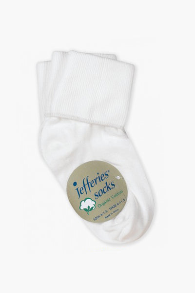 Jefferies Socks Organic Cotton Turn Cuff Socks 3-Pack