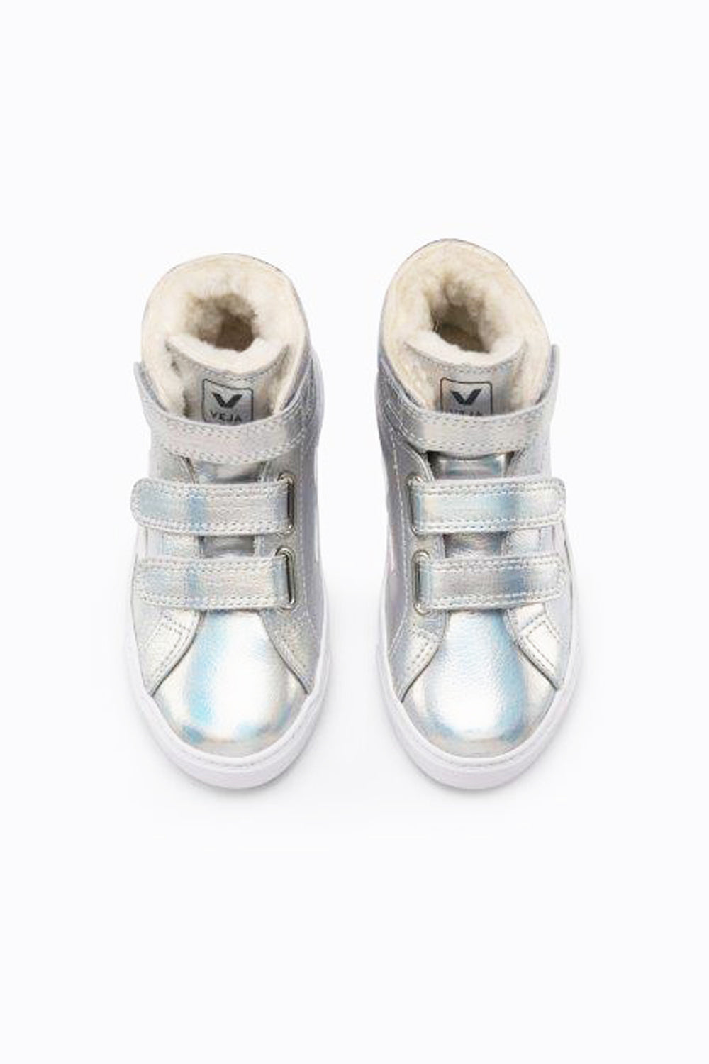 Veja Esplar Shearling High Top Kids Shoes - Unicorn White