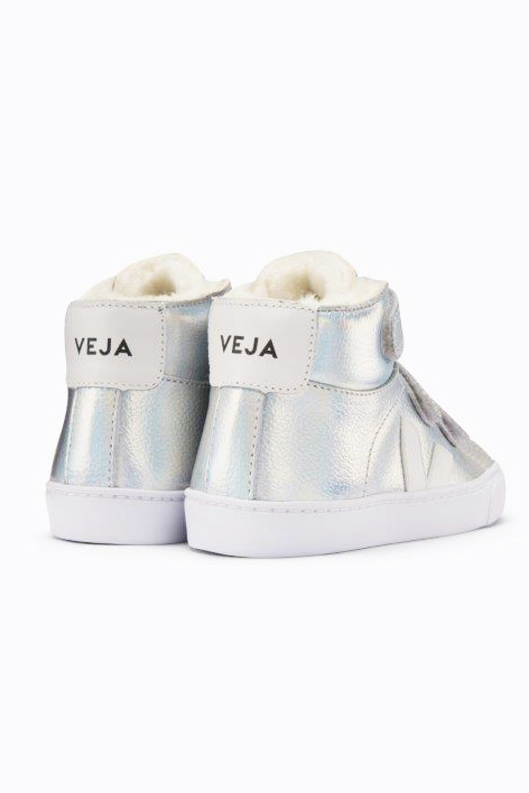 Veja Esplar Shearling High Top Kids Shoes - Unicorn White