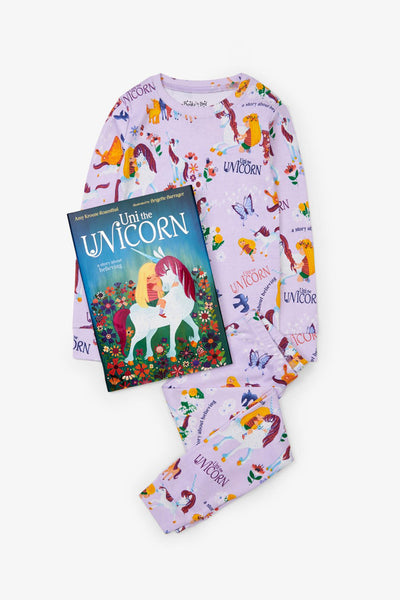 Books To Bed Uni The Unicorn Kids Pajamas and Book Set
