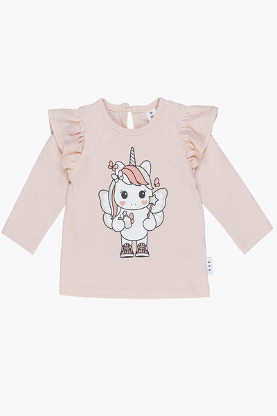 Huxbaby Fairy Unicorn Frill Girls Shirt