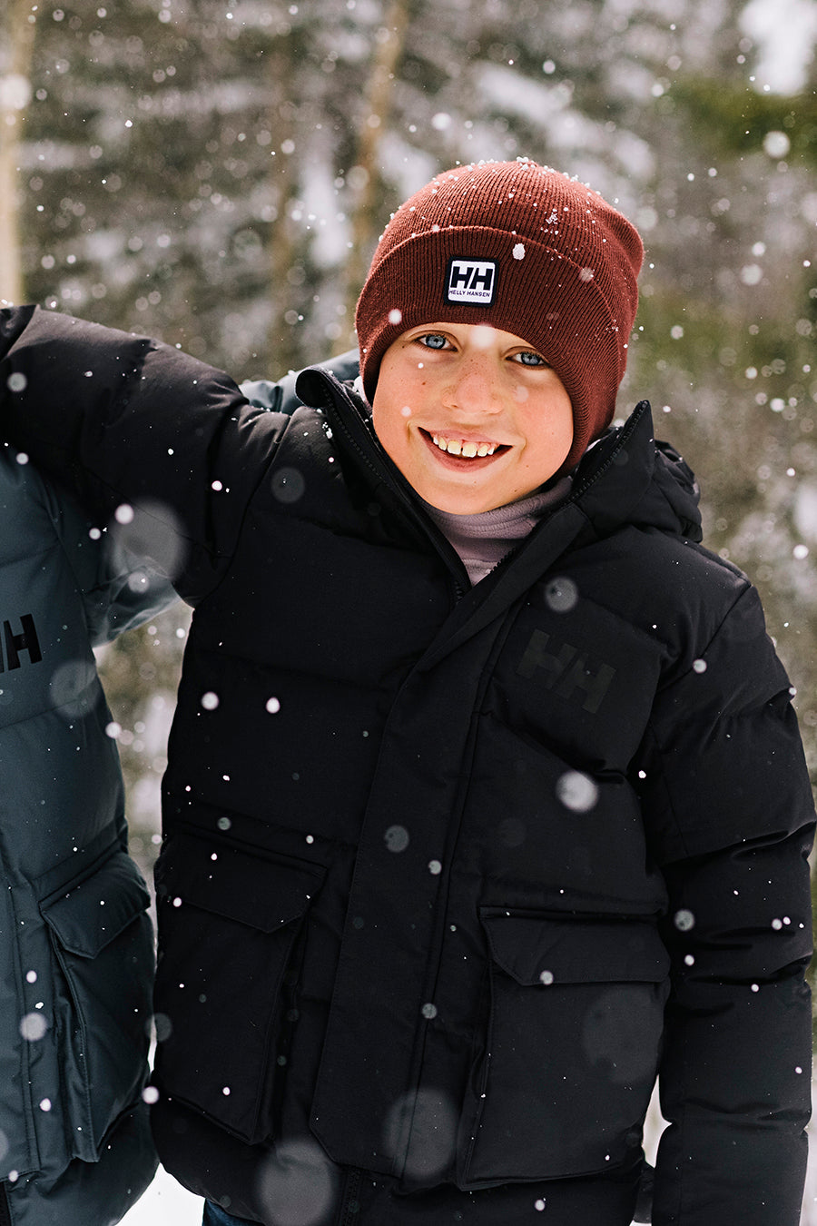 Kids Jacket Helly Hansen Urban Puffy Parka - Black model