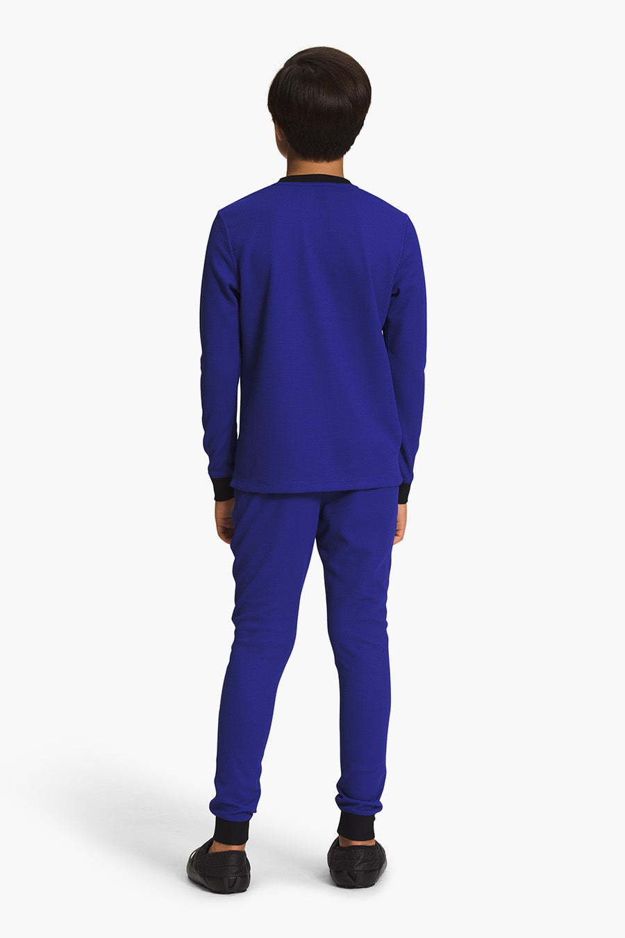 Boys Baselayer North Face Teen Waffle Baselayer Lapis Blue back