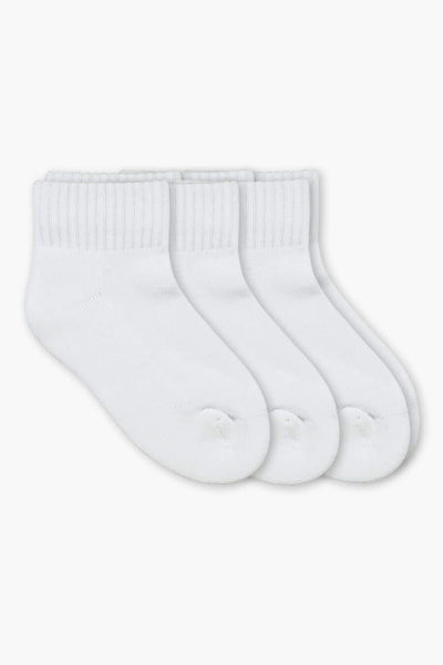 Jefferies Socks Sport Kids Socks 3-Pack - White