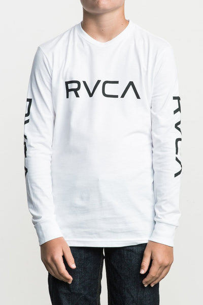RVCA Big Rvca Long Sleeve Boys T-Shirt - White