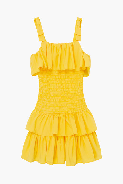 Girls Dress Habitual Kids Smocked Yellow