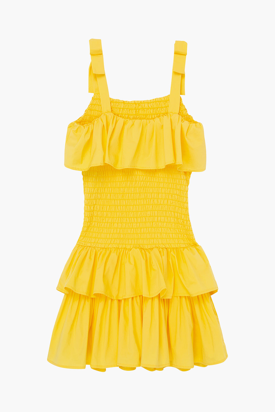 Girls Dress Habitual Kids Smocked Yellow back