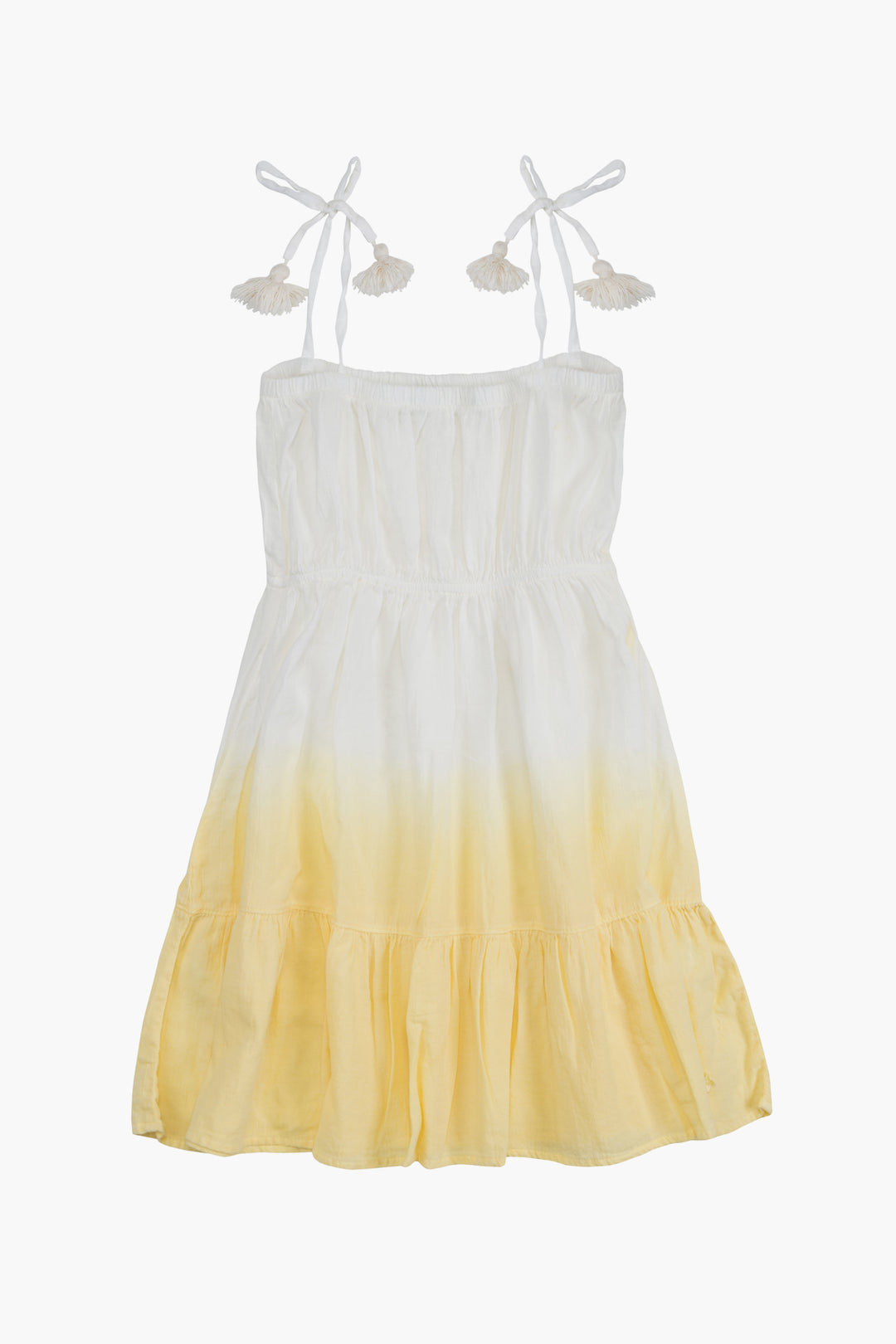 Tocoto Vintage Yellow Tie Dye Dress