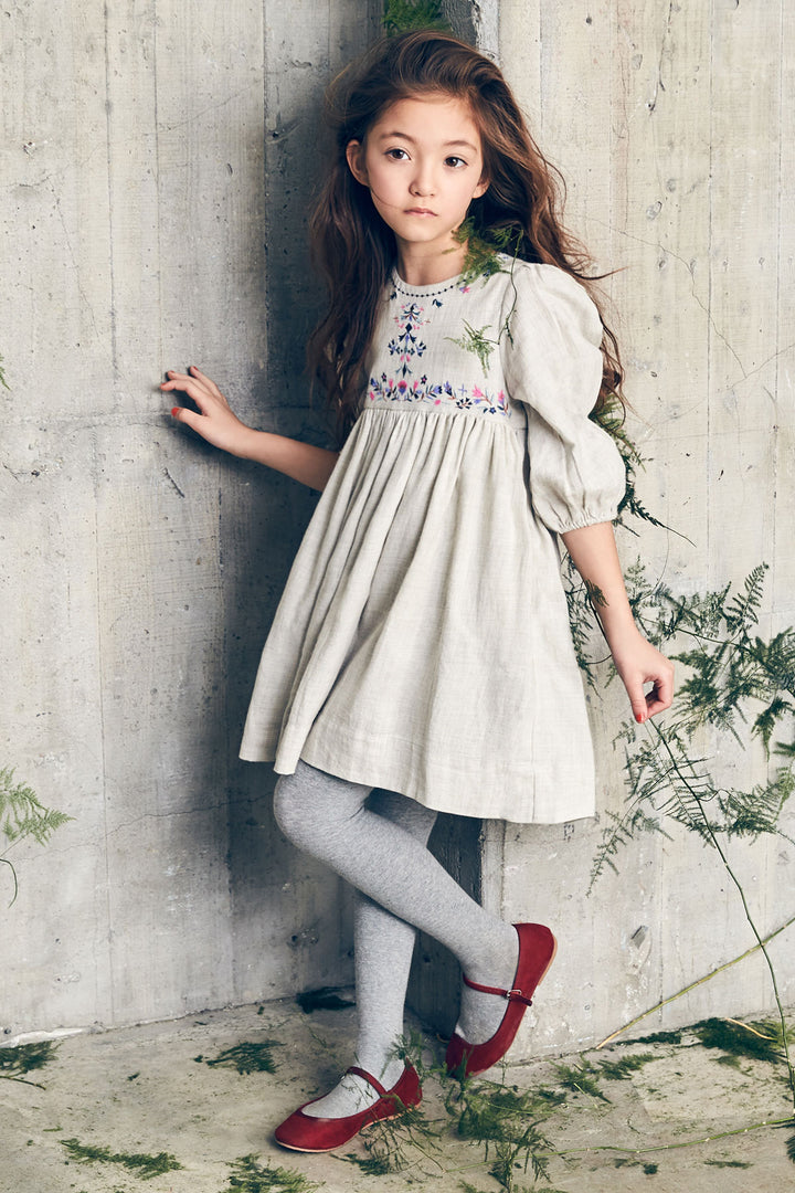 Nellystella Clover Dress - Oatmeal