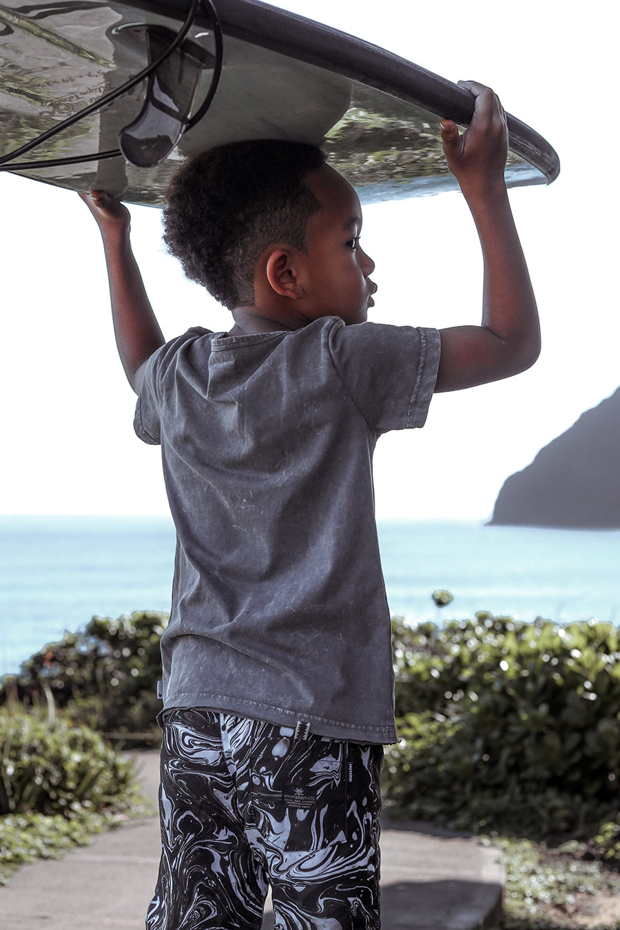 Boys Shorts Munster Kids Black Dye Boardshorts kid