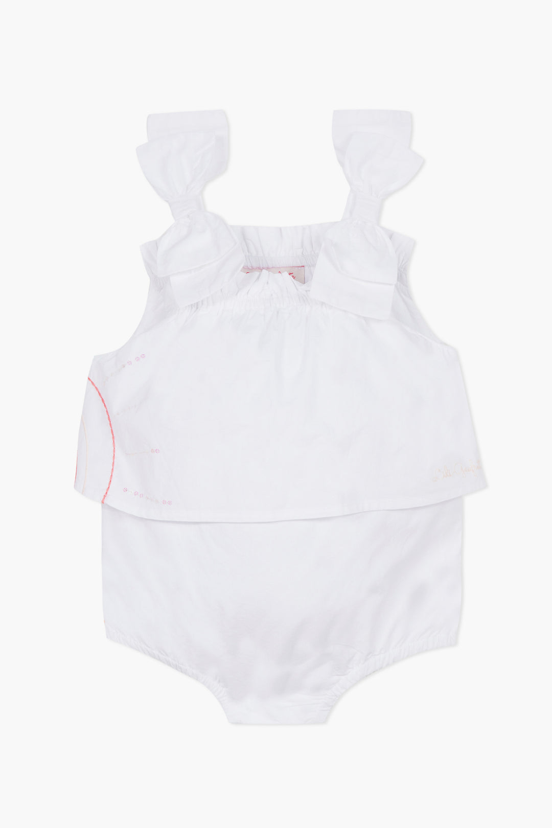 Lili Gaufrette Large Bow Baby Romper