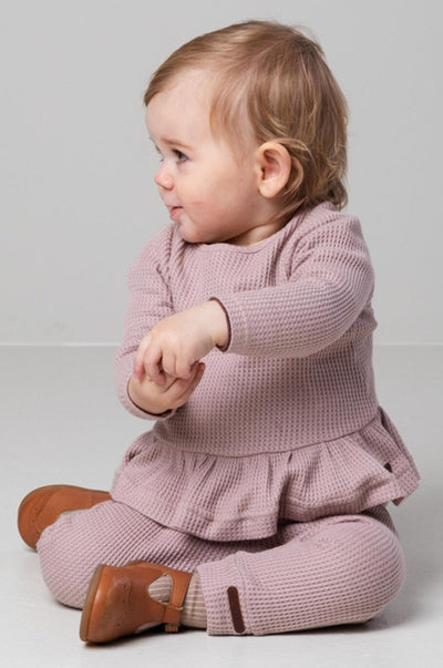 Rare Editions Baby Girls 3-24 Months Rib Kit Ruffles Tier Top & Stripe Leggings  2-Piece Set