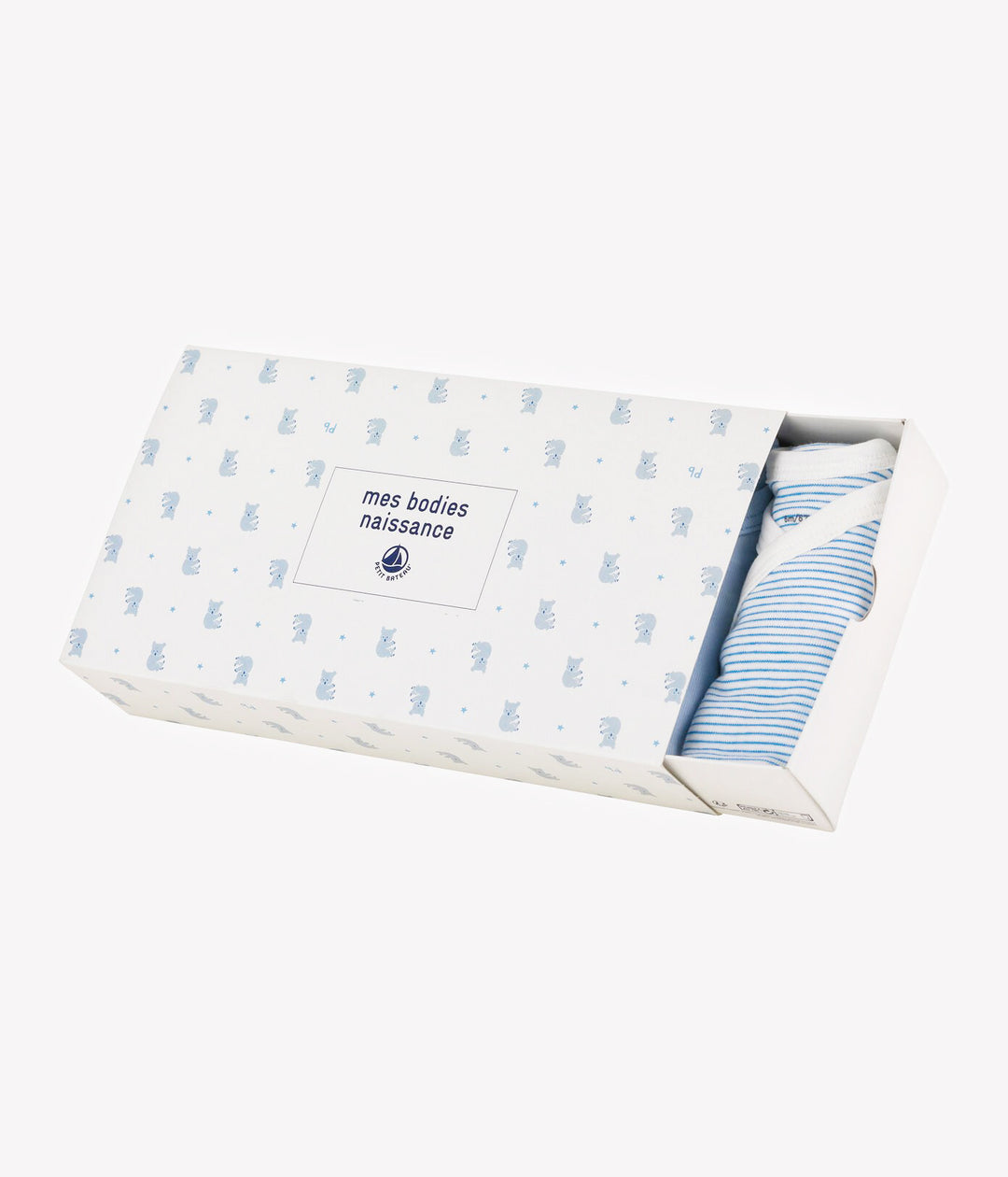 Petit Bateau 5-Pack Kimono Onesies - Blue