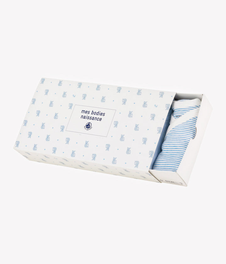 Petit Bateau 5-Pack Kimono Onesies - Blue