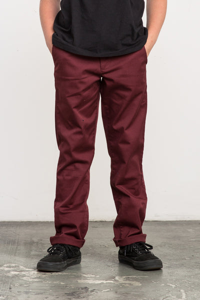 RVCA Weekday Stretch Pant - Bordeaux