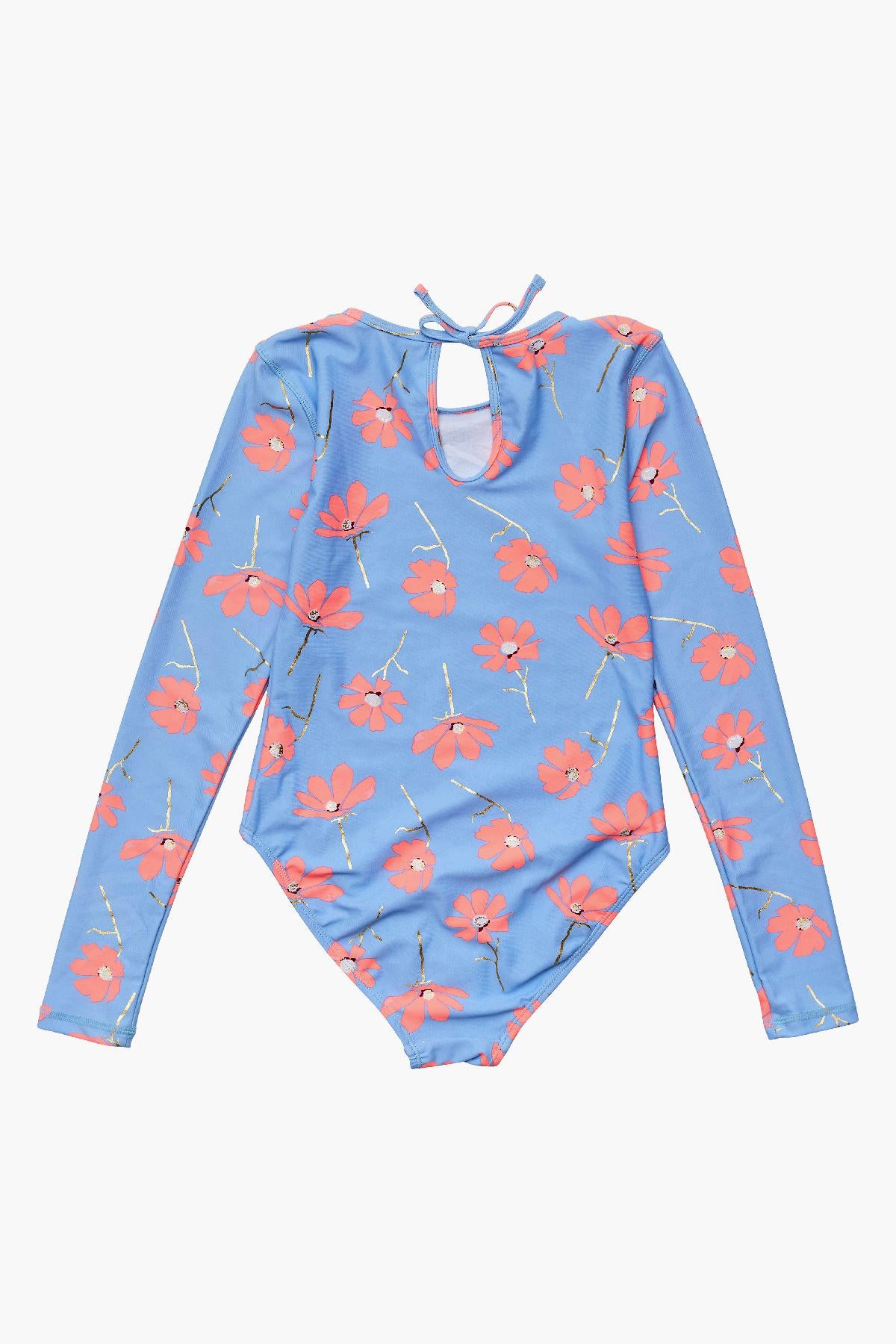 Keyhole Snapper Rocks Girls Swim Snapper Rock Beach Bloom Keyhole Surf Suit – Mini Ruby