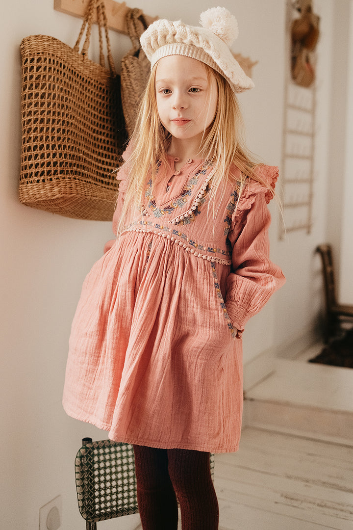 トップス Misha and Puff Ruffle Tunic Dress Scallop_Yoke_Tunic_Dress_-